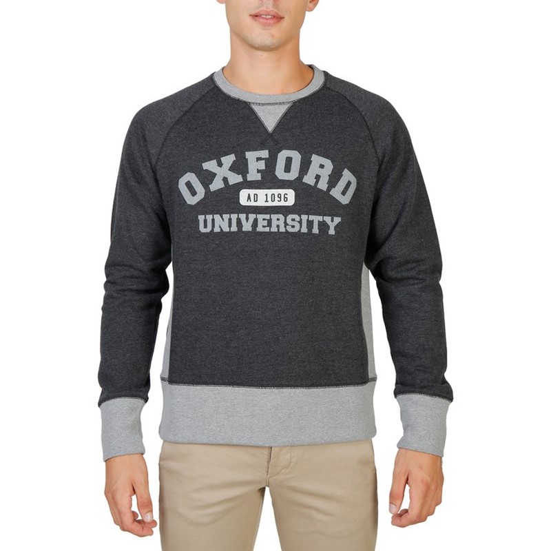  Oxford University Men Clothing Oxford-Fleece-Raglan Grey